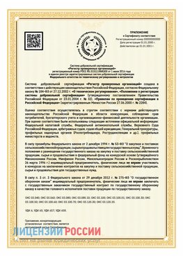 Приложение к сертификату для ИП Заволжье Сертификат СТО 03.080.02033720.1-2020